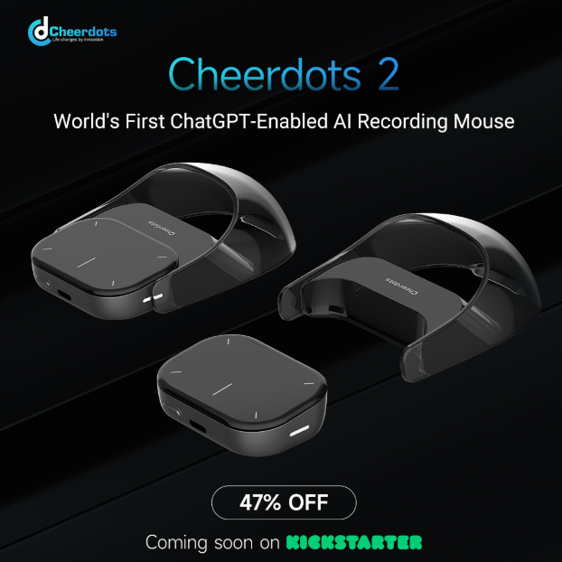 Cheerdots2 Multifunctional Air Mouse – Bluetooth Wireless Touchpad, Presentation Clicker, and Voice Recorder