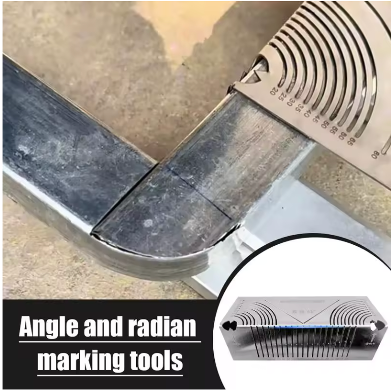 Precision Angle & Arc Marking Tool – Durable Stainless Steel, Multi-Functional, and Ergonomic Design for Accurate Measurements