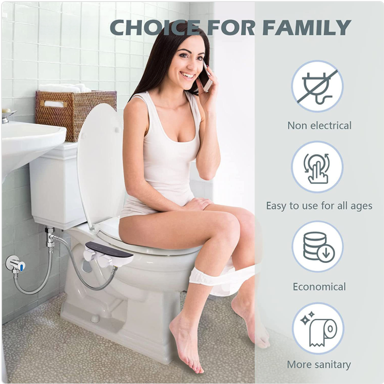 Ultra-SlimTrendy Bidet Toilet Seat Attachment – Non-Electric, Hygienic, and Eco-Friendly Cleaning Solution